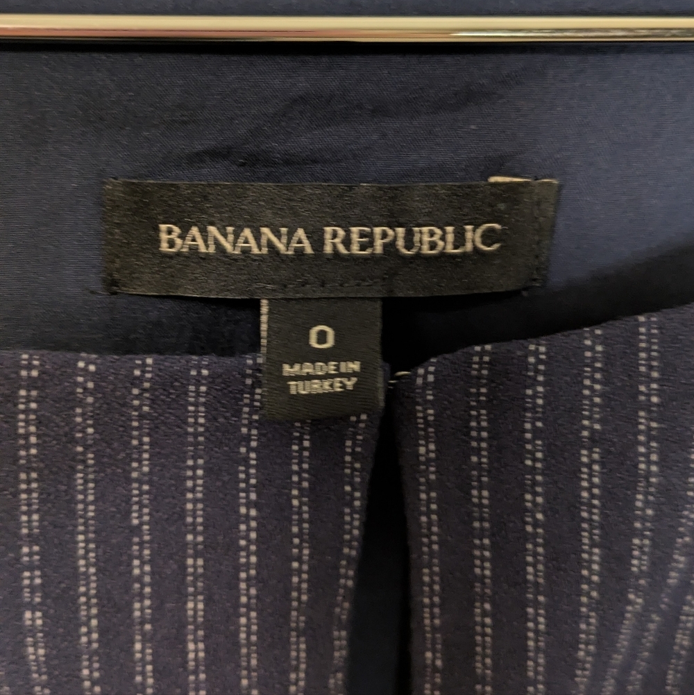 Banana Republic Dark Blue Pinstripe Strappy Top - Picture 4 of 7